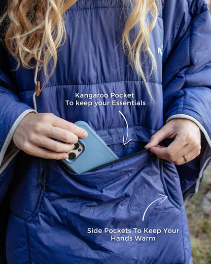 PolarHug™ | 3-i-1 ultimat utendørsponcho / sovepose / teppe